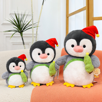 Плюшена пингвинова кукла с пълнеж от PP памук, супер мека къса плюшена повърхност, подходяща за унисекс деца на възраст 7–14 години