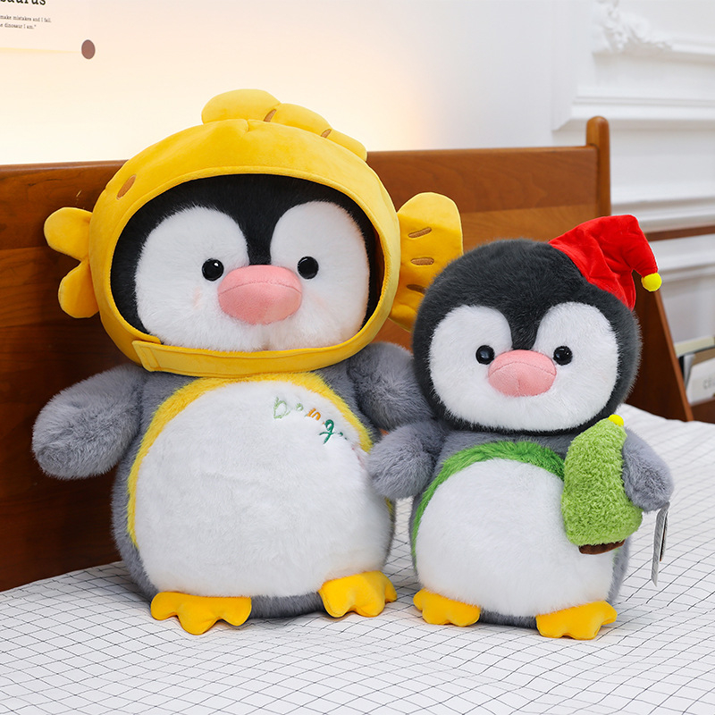 Плюшена пингвинова кукла с пълнеж от PP памук, супер мека къса плюшена повърхност, подходяща за унисекс деца на възраст 7–14 години