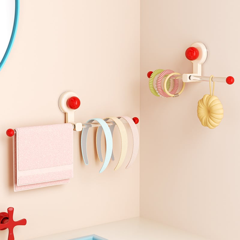 Raft cu ventuză pentru accesorii de păr, organizator de baie montat pe perete, fără găuri, din plastic, brand Yimijia, personalizabil