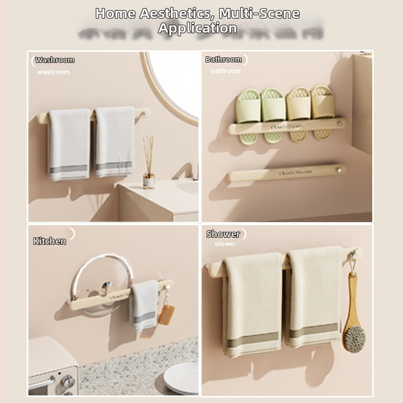 Nástenný vešiak na uteráky a topánky – plast, bez vŕtania, značka Xingyang, balenie 160/120