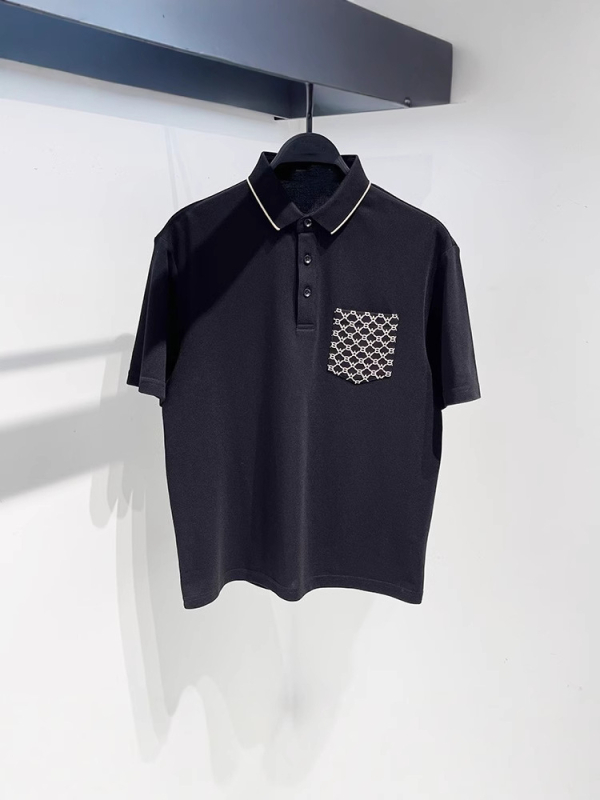 Поло риза за мъже, къс ръкав, дишаща памучна смес, влагоотвеждаща, солиден модел, за лято