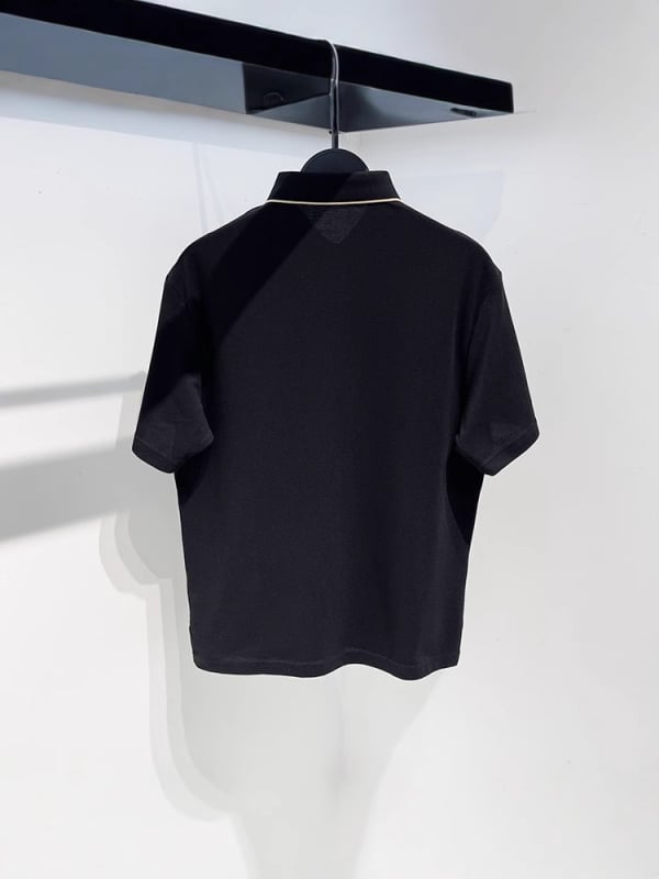 Поло риза за мъже, къс ръкав, дишаща памучна смес, влагоотвеждаща, солиден модел, за лято