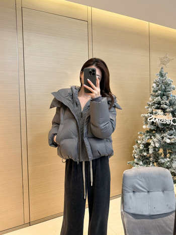 Ženski pleteni kardigan s kapuljačom i zipom, vuneno-poliester smjesa, uski kroj, standardna duljina, japansko-korejski casual stil