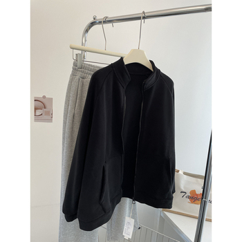 Fleece cardigan sa zipom, stojeći ovratnik, dugi rukavi, zimska toplina, dvostrani flis