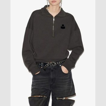 Duks od fleece s flockom, geometrijski uzorak, kapuljača, slobodan kroj, pamuk 95%+