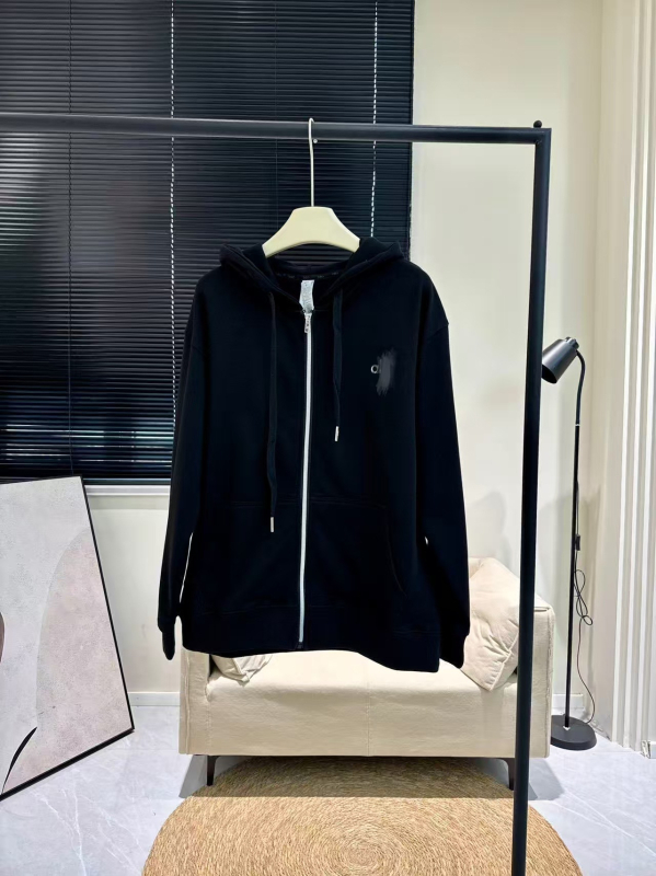 Ženski kardigan-sweatshirt s kapuljom i flisom, zatvaračem, srednje duljine