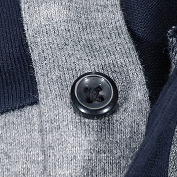 Muška polo majica s dugim rukavima, 100% pamuk, dizajn color-block, patchwork šivanje