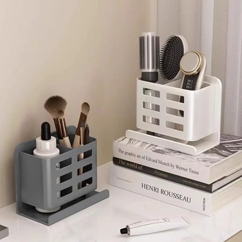 Zidni organizator kupaonice za pastu za zube i četkice, plast, 1 razina, MO045, moderan minimalistički stil