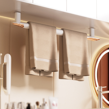 Suport de prosoape pentru baie, montare fără găuri prin ventuză, cu mecanism cu un singur mâner, aspect elegant de lux (Materiale: AS, ABS; Brand: Ai thinking; Ambalare: 80 buc.; Personalizare: Da)