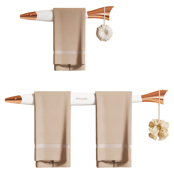 Suport de prosoape pentru baie, montare fără găuri prin ventuză, cu mecanism cu un singur mâner, aspect elegant de lux (Materiale: AS, ABS; Brand: Ai thinking; Ambalare: 80 buc.; Personalizare: Da)