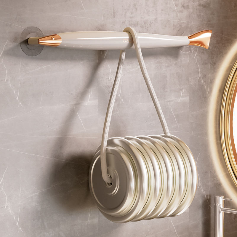 Suport de prosoape pentru baie, montare fără găuri prin ventuză, cu mecanism cu un singur mâner, aspect elegant de lux (Materiale: AS, ABS; Brand: Ai thinking; Ambalare: 80 buc.; Personalizare: Da)