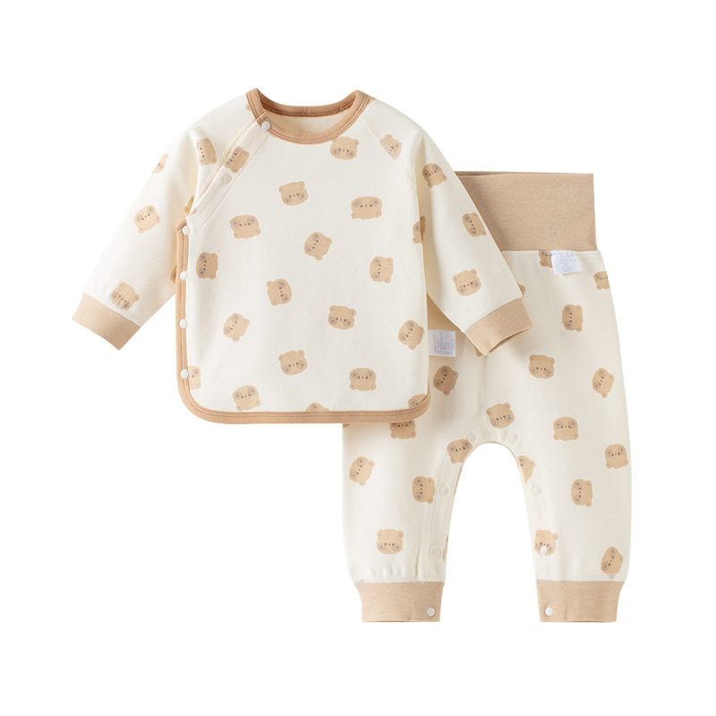 Dvo-dijelni set dječjeg donjeg rublja, 100% pamuk, visok pojas, unisex, za proljeće i jesen