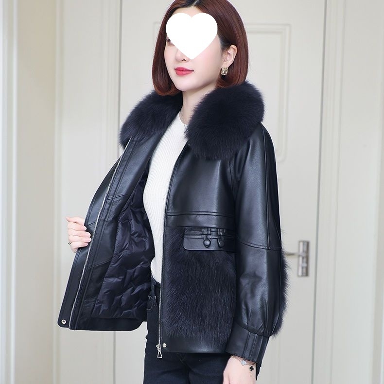 Ženska jakna od umjetne kože sa četvrtastim ovratnikom, bez rukava, zatvarač, washed leather stil