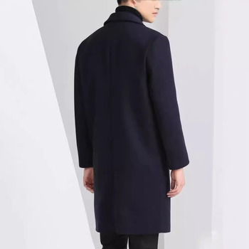 Vuneni kaput, korejskog stila, slim-fit, srednja duljina, 96% poliester