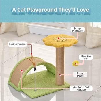 Κάγκελος αναρρίχησης γάτας με βελούδινο υλικό, 1 τεμάχιο σε κουτί, ιδιωτική μάρκα, γλυκό στυλ, σανίδα γρατσουνίσματος