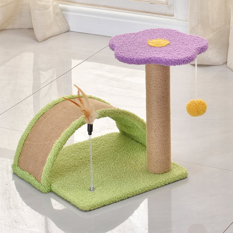 Κάγκελος αναρρίχησης γάτας με βελούδινο υλικό, 1 τεμάχιο σε κουτί, ιδιωτική μάρκα, γλυκό στυλ, σανίδα γρατσουνίσματος