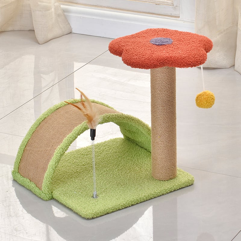 Κάγκελος αναρρίχησης γάτας με βελούδινο υλικό, 1 τεμάχιο σε κουτί, ιδιωτική μάρκα, γλυκό στυλ, σανίδα γρατσουνίσματος