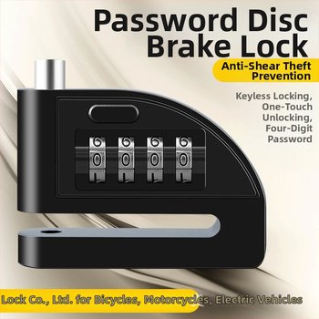 4-ciferný zámok na kotúčovú brzdu pre bicykle, elektrické bicykle a motocykle – Model D01, hliníková zliatina, 235 g, Prispôsobenie k dispozícii