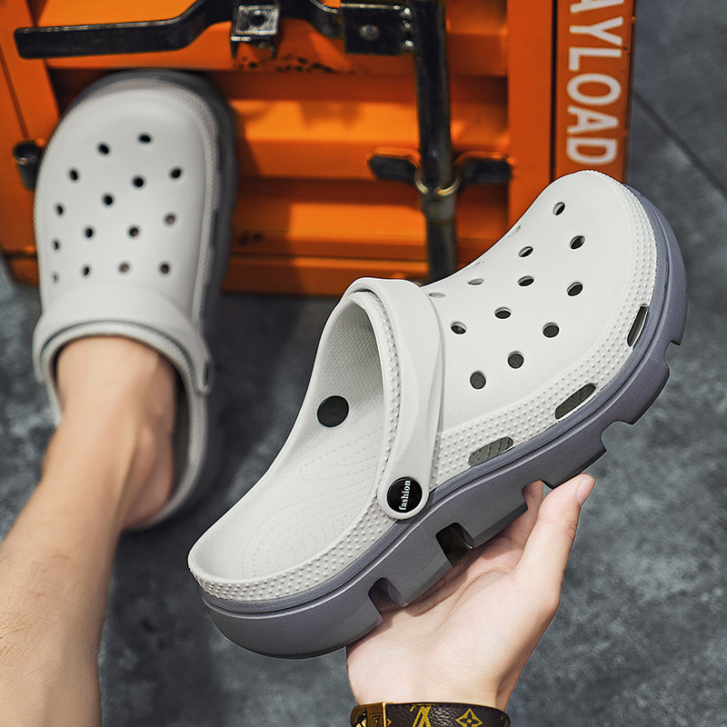 Sandale pentru bărbați din EVA, respirante, anti-alunecare, EVA partea superioară și talpă, înălțime călcâi aproximativ 3 cm, vară