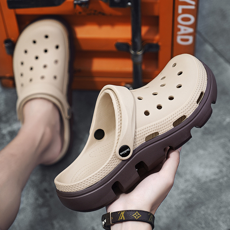 Sandale pentru bărbați din EVA, respirante, anti-alunecare, EVA partea superioară și talpă, înălțime călcâi aproximativ 3 cm, vară