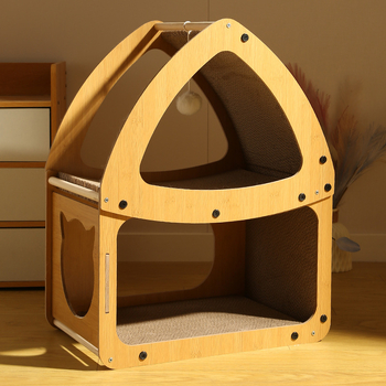 Πίνακας γρατσουνίσματος για γάτες από κυματοειδές χαρτόνι, αγροτικό στυλ, μάρκα Dream Round Luxury, 1 τεμάχιο