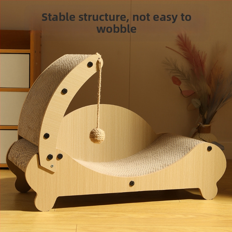 Πίνακας γρατσουνίσματος για γάτες από κυματοειδές χαρτόνι, αγροτικό στυλ, μάρκα Dream Round Luxury, 1 τεμάχιο