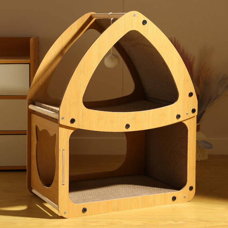 Πίνακας γρατσουνίσματος για γάτες από κυματοειδές χαρτόνι, αγροτικό στυλ, μάρκα Dream Round Luxury, 1 τεμάχιο