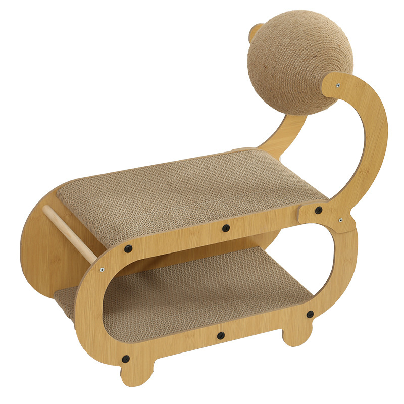 Πίνακας γρατσουνίσματος για γάτες από κυματοειδές χαρτόνι, αγροτικό στυλ, μάρκα Dream Round Luxury, 1 τεμάχιο