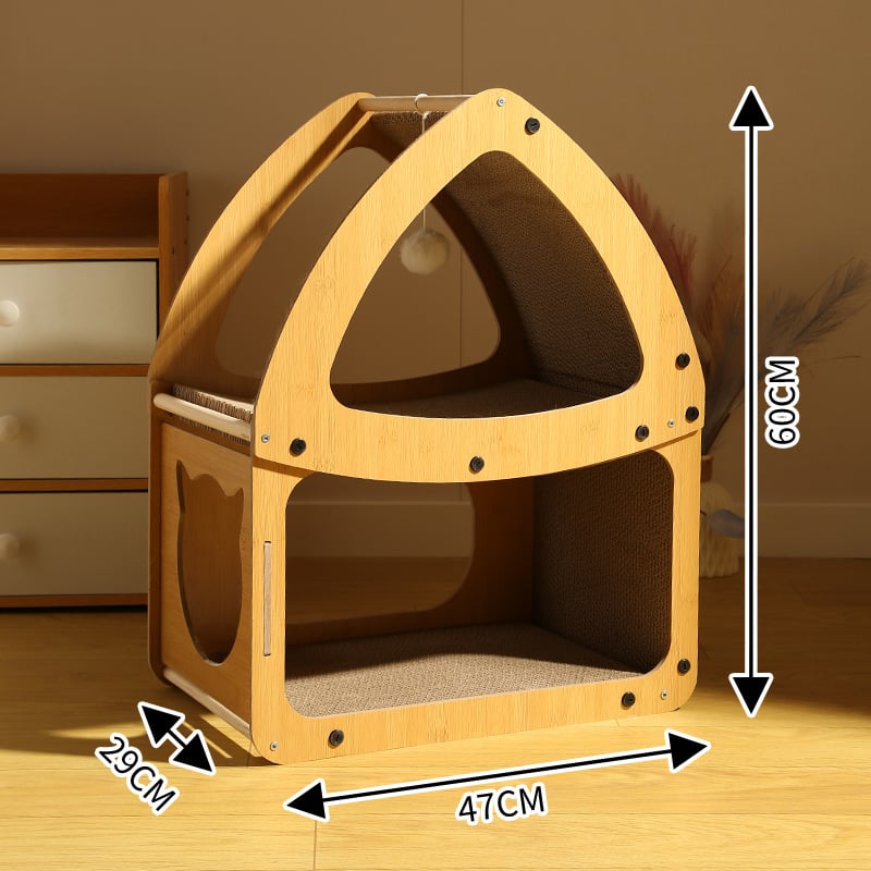 Πίνακας γρατσουνίσματος για γάτες από κυματοειδές χαρτόνι, αγροτικό στυλ, μάρκα Dream Round Luxury, 1 τεμάχιο