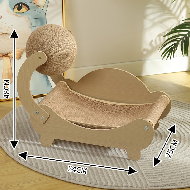 Πίνακας γρατσουνίσματος για γάτες από κυματοειδές χαρτόνι, αγροτικό στυλ, μάρκα Dream Round Luxury, 1 τεμάχιο