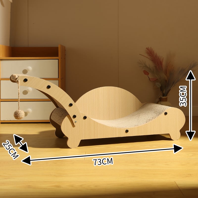 Πίνακας γρατσουνίσματος για γάτες από κυματοειδές χαρτόνι, αγροτικό στυλ, μάρκα Dream Round Luxury, 1 τεμάχιο