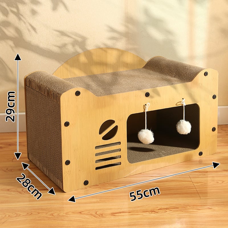 Πίνακας γρατσουνίσματος για γάτες από κυματοειδές χαρτόνι, αγροτικό στυλ, μάρκα Dream Round Luxury, 1 τεμάχιο