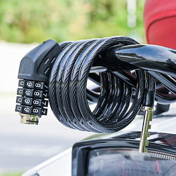 Katanac protiv krađe za motocikl s čeličnim kabelom i kombinacijskim kodom – Model J05, 258 g, za motocikle i električna vozila.