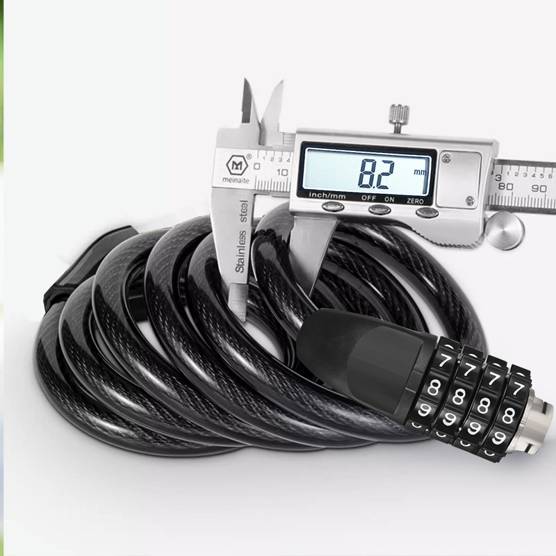 Katanac protiv krađe za motocikl s čeličnim kabelom i kombinacijskim kodom – Model J05, 258 g, za motocikle i električna vozila.