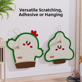 Επιτοίχια σανίδα γρατσουνίσματος για γάτες — σισάλ, ανθεκτική, χωρίς μαλλιά, γλυκό στυλ, μοντέλο ZP-YIERQI