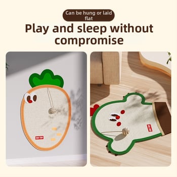 Επιτοίχια σανίδα γρατσουνίσματος για γάτες — σισάλ, ανθεκτική, χωρίς μαλλιά, γλυκό στυλ, μοντέλο ZP-YIERQI