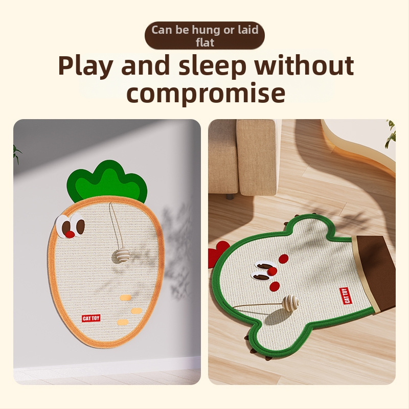 Επιτοίχια σανίδα γρατσουνίσματος για γάτες — σισάλ, ανθεκτική, χωρίς μαλλιά, γλυκό στυλ, μοντέλο ZP-YIERQI