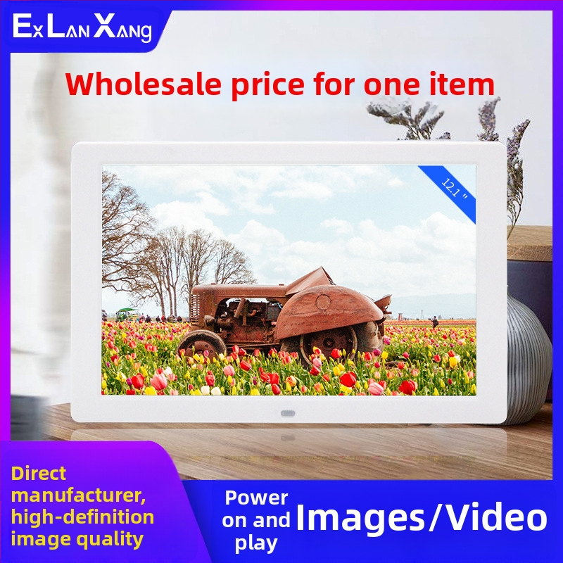 7-palcová HD LED digitálny rámček s prehrávaním z kariet; prehráva fotografie a videá; rozlíšenie 800×480; podpora SD/USB/MMC kariet; pomer strán 16:9; model DPF-706