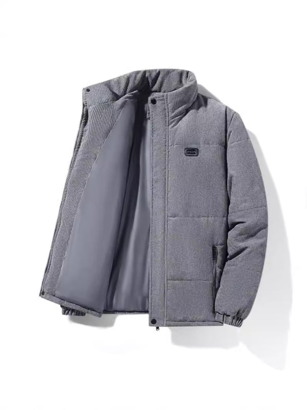 Muška fleece jakna s stojećim ovratnikom, zatvaračem na zip, bočnim džepovima, dugim rukavima, zimska jakna