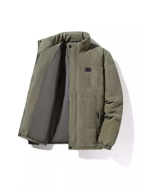 Muška fleece jakna s stojećim ovratnikom, zatvaračem na zip, bočnim džepovima, dugim rukavima, zimska jakna