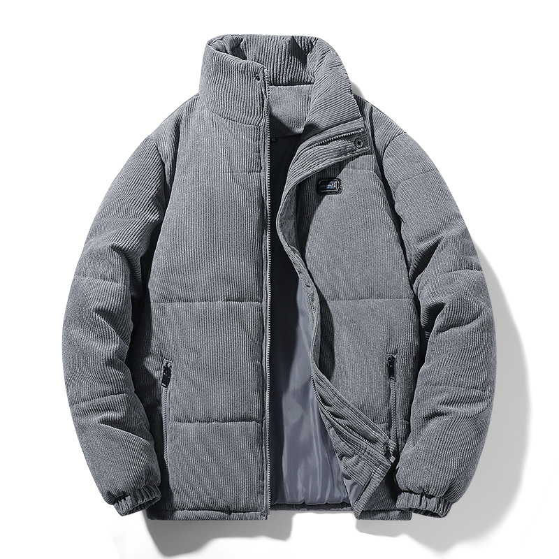 Muška fleece jakna s stojećim ovratnikom, zatvaračem na zip, bočnim džepovima, dugim rukavima, zimska jakna