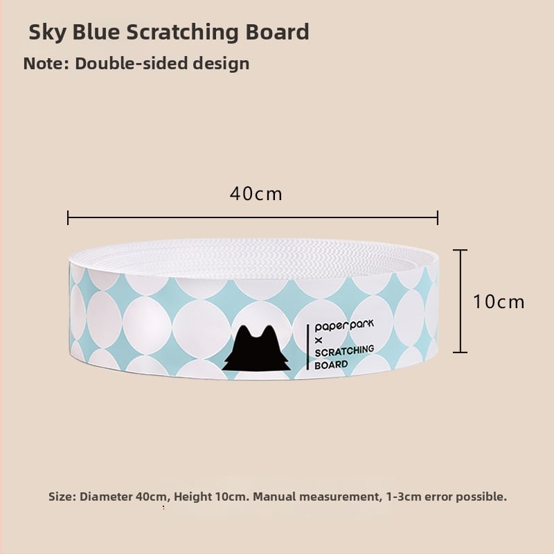 Ενσωματωμένη φωλιά γάτας και επιφάνεια γρατσουνίσματος από κυματοειδή χαρτόνι, διπλής όψεως ανθεκτική στη φθορά, κυκλική βάση γρατσουνίσματος