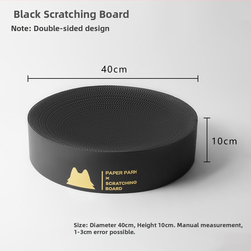 Ενσωματωμένη φωλιά γάτας και επιφάνεια γρατσουνίσματος από κυματοειδή χαρτόνι, διπλής όψεως ανθεκτική στη φθορά, κυκλική βάση γρατσουνίσματος