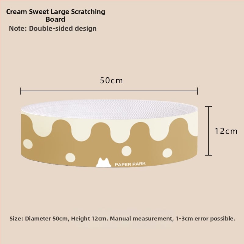 Ενσωματωμένη φωλιά γάτας και επιφάνεια γρατσουνίσματος από κυματοειδή χαρτόνι, διπλής όψεως ανθεκτική στη φθορά, κυκλική βάση γρατσουνίσματος