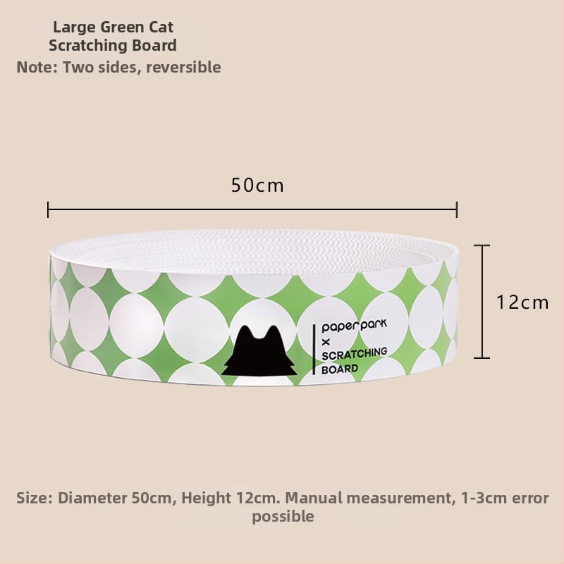 Ενσωματωμένη φωλιά γάτας και επιφάνεια γρατσουνίσματος από κυματοειδή χαρτόνι, διπλής όψεως ανθεκτική στη φθορά, κυκλική βάση γρατσουνίσματος