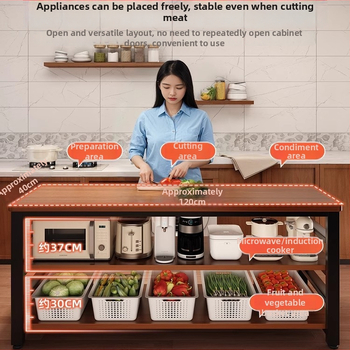 Regál na mikrovlnnú rúru v kuchyni, viacposchodový drevený podlahový organizér, obdĺžnikový dizajn, vhodný do rohu, viacúčelový