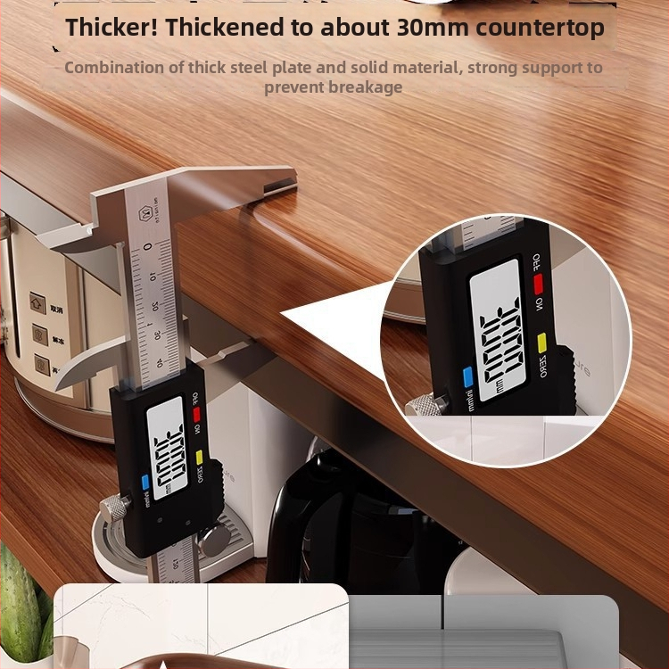 Regál na mikrovlnnú rúru v kuchyni, viacposchodový drevený podlahový organizér, obdĺžnikový dizajn, vhodný do rohu, viacúčelový