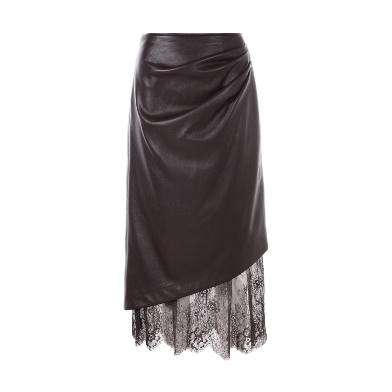 Ženska PU kožna jakna, V-izrez, slobodan kroj, elegantan gradski stil, kopčanje kopčama