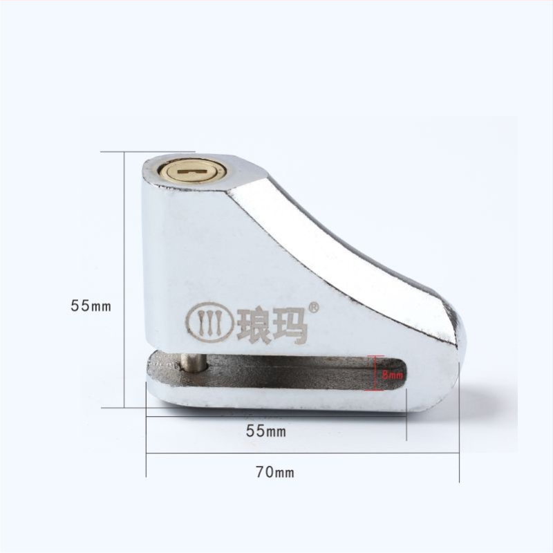 Langma zámok na kotúč pre motocykl, model 865/689, materiál: zinková zliatina, hmotnosť 225–290 g, vhodné pre motocykle, elektrické bicykle a horské bicykle