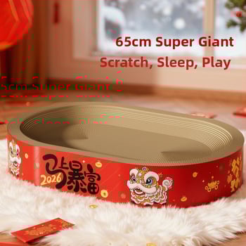 Πίνακας γρατσουνίσματος γάτων με φωλιά, ανθεκτικός στη φθορά, χωρίς απομάκρυνση τρίχων, κατασκευή από κυματοειδές χαρτόνι